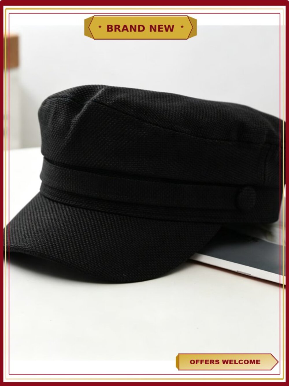 Soft Wool-Blend Baker Boy Cap Retro Newsboy Hat Casual Daily Wear - Picture 3 of 5